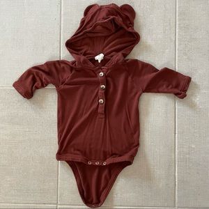 Kate Quinn Long Sleeve Bamboo Bear Bodysuit Sz 3/6 months